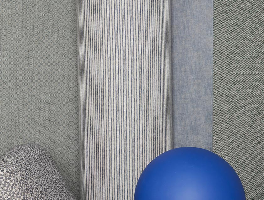 Shapes in shades of blue